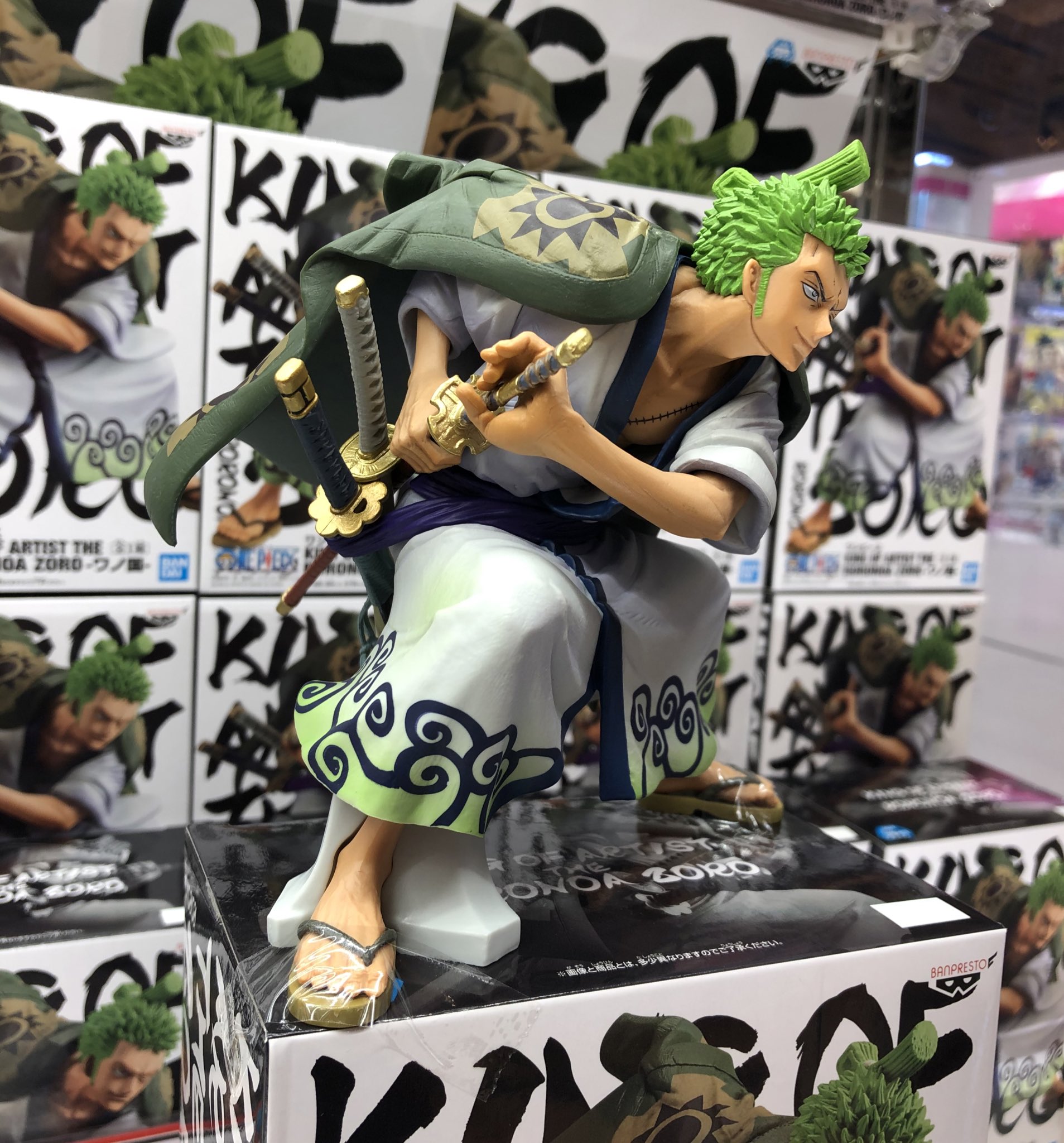 Zoro Wano ของแท้ JP แมวทอง - King of Artist Banpresto [โมเดลวันพีช]