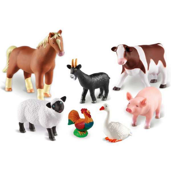 ชุดสัตว์เลี้ยงในฟาร์มจัมโบ้ ในชุดมี 7 ชิ้น, ของเล่นเสริมทักษะ,ของเล่นเสริมพัฒนาการเด็ก, สือการสอนครูปฐมวัย, พร้อมส่ง