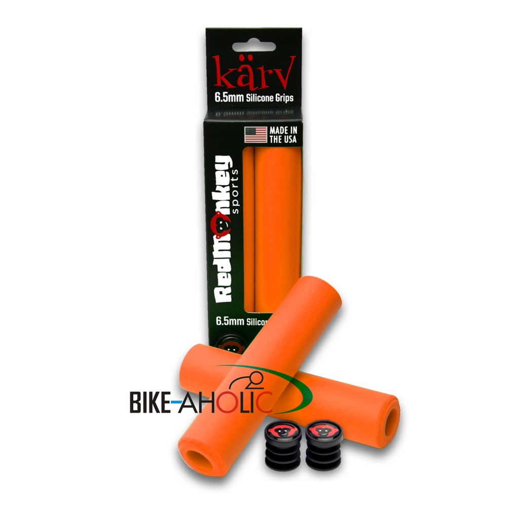 ปลอกแฮนด์ซิลิโดน 100% Red Monkey Karv(XT) Grips สีส้ม