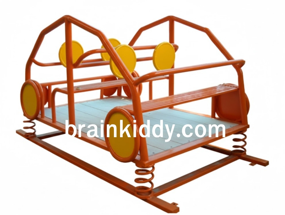 สปริงโยกรถ รถโยกเยก เครื่องเล่นสนามเหล็ก เครื่องเล่นสนามกลางแจ้ง ขนาด150x180x120 ซม.