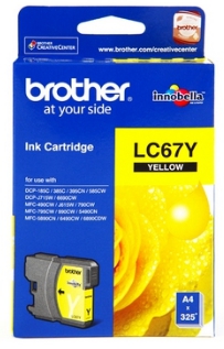 ตลับหมึกอิ้งค์เจ็ท [Brother] LC-67Y สีเหลือง