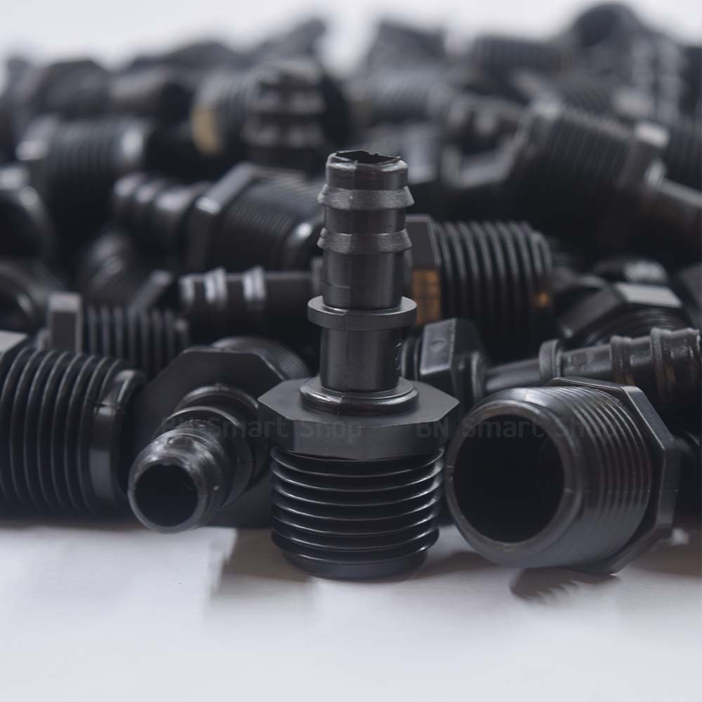 ข้อต่อตรงแปลง เกลียวนอก 1/2" x 12 mm และ ข้อต่อตรง 4หุน เกลียวใน 5 ชุด ใช้งานบ่อปลากุ้ง งานสวน งานเกษตร