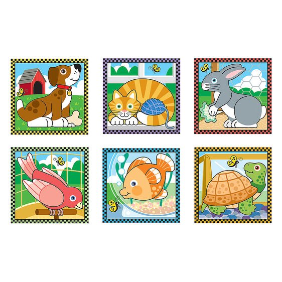 Pets Cube Puzzle พัซเซิลลูกบาศก์ รูปสัตว์เลี้ยง มี 6 รูป แต่ละบล๊อกมี 6 ด้าน, ของเล่นเสริมพัฒนาการเด็ก เสริมทักษะการเรียนรู้ สื่อการสอนอนุบาล พร้อมส่ง