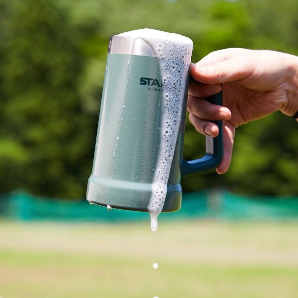 Adventure Big Grip Beer Stein 24Oz Hammertone Green