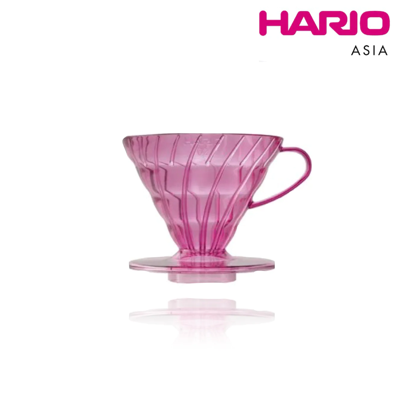 V60 Dripper 02 Size for 1-4 Cups Transparent Punch Pink VD-02-TPP-A