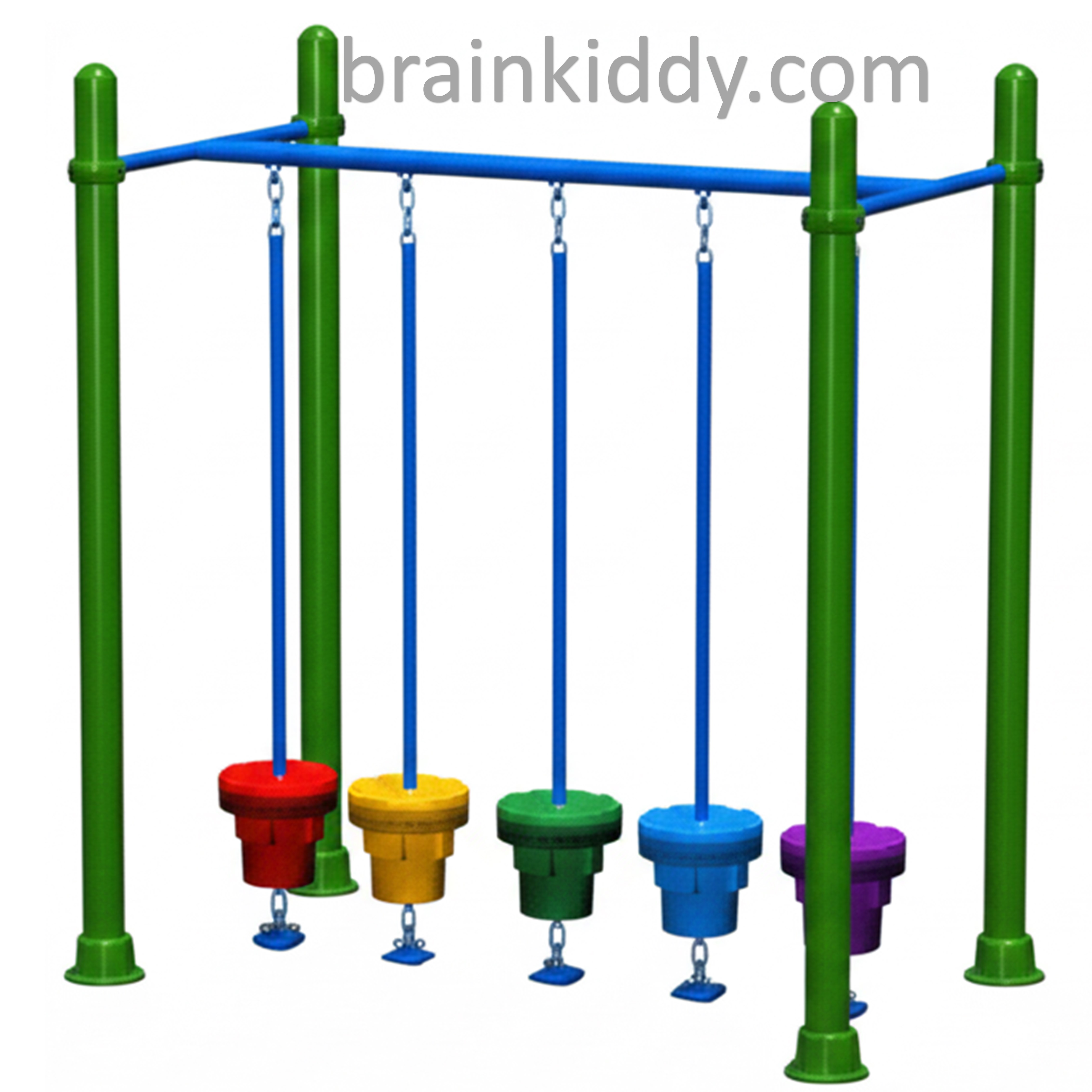 บาร์ปีนป่าย ลูกตุ้มทรงตัว เครื่องเล่นสนาม กลางแจ้ง เหล็ก ,บาร์โหน ตั้งพื้น ,ปีนป่าย, ของเล่น สั่งทำ 10-20 วัน ขนาด 120x300x200 ซม.