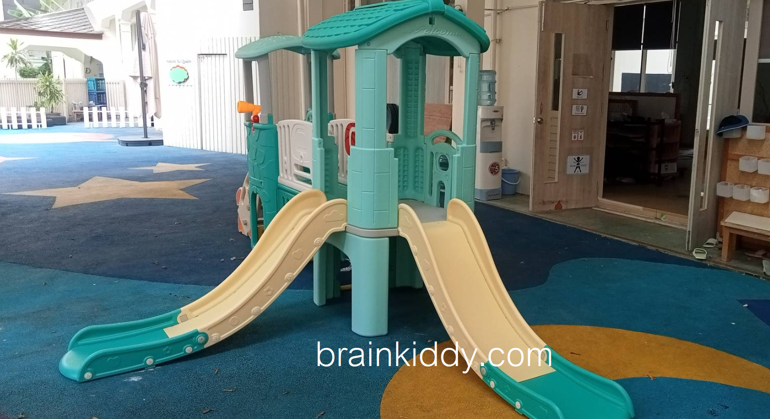 บ้านกระดานลื่นจรวด 2 สไลด์ ,สไลเดอร์,กระดานลื่นเด็ก,เครื่องเล่นสนามกลางแจ้ง-ในร่ม ของเล่นเด็ก