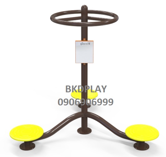 เครื่องออกกำลังกาย กลางแจ้ง ชุดอุปกรณ์ บริหารข้อ สะโพก แบบยืนบิด เอว 3 ที่ ลานกีฬา อเนกประสงค์ สนามกีฬา