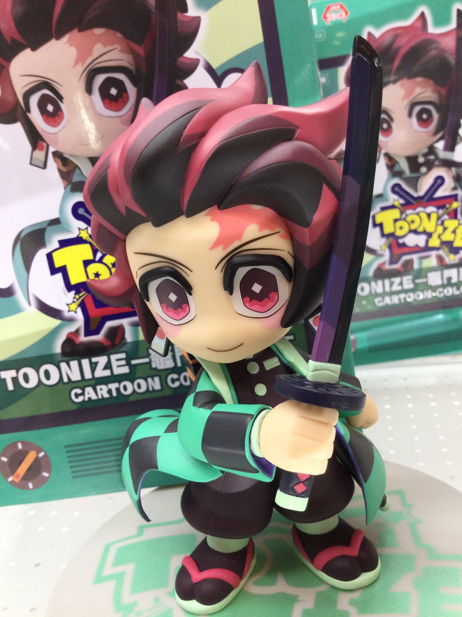 Tanjiro Cartoon Color ของแท้ JP - Toonize FuRyu [โมเดล Demon Slayer]