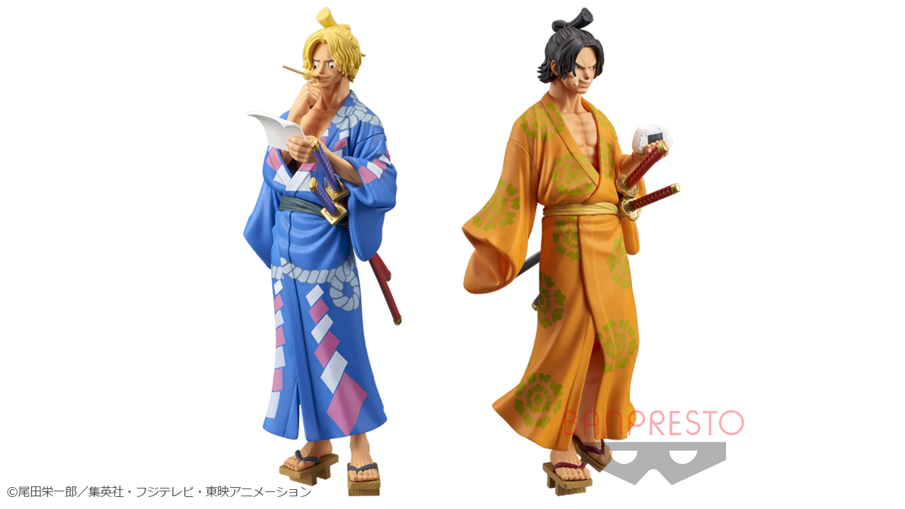 Ace & Sabo Wano ของแท้ JP แมวทอง - Magazine Figure Banpresto [โมเดลวันพีช] (2 ตัว)