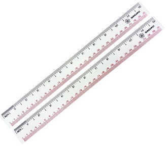 ไม้บรรทัด 12" PVC