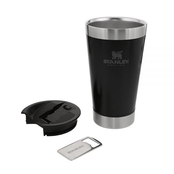 Classic Stay Chill Beer Pint 16Oz Matte Black