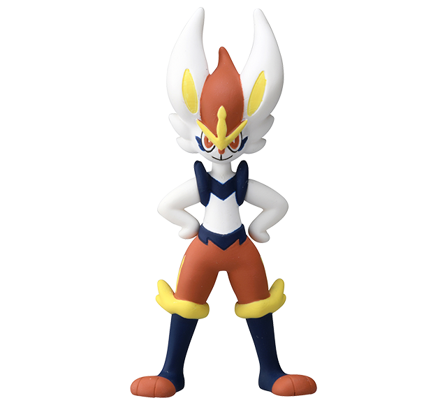 Cinderace ของแท้ JP - Monster Collection Takara Tomy [โมเดลโปเกมอน]