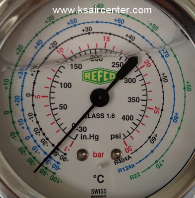 (ยกเลิก-แทนด้วย 001187) หัวเกจชาร์จน้ำยา REFCO แบบบรรจุน้ำมัน