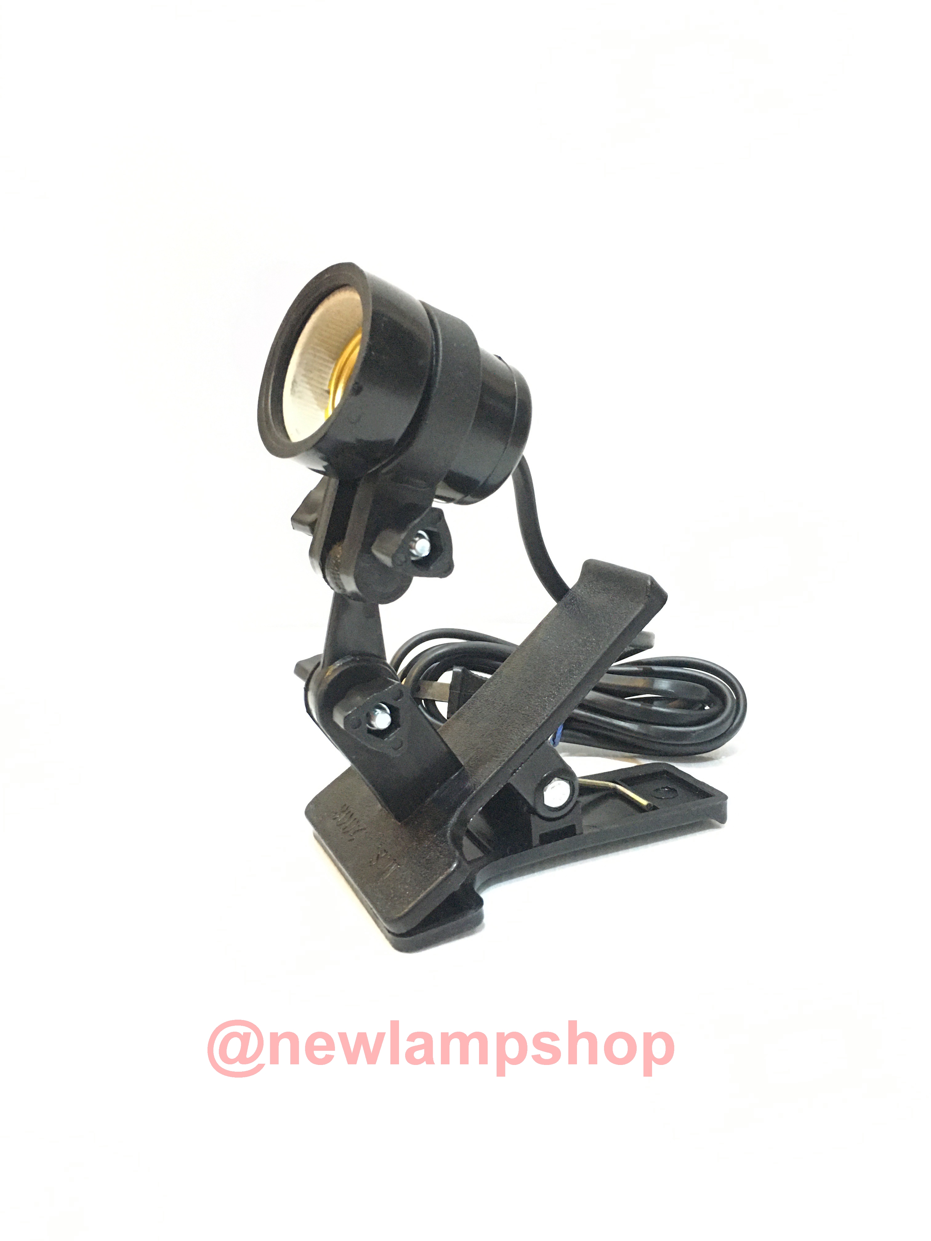 ขั้วยาวกระเบื้อง ขาหนีบปากเป็ด ขั้วE27 สายยาว2เมตร