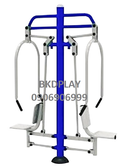 เครื่องออกกำลังกาย กลางแจ้ง ชุดอุปกรณ์ บริหารแขน หัวไหล่ หน้าอก แบบดันยกตัวคู่ ลานกีฬา อเนกประสงค์ สนามกีฬา ขนาด 75 x 175 x 220 ซม.