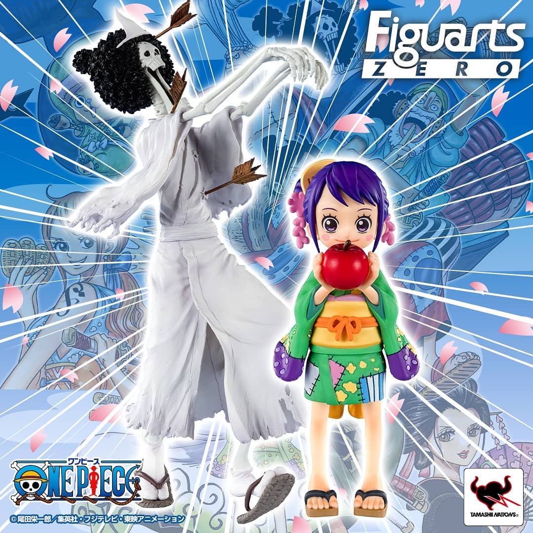 Brook Wano & Tama ของแท้ JP แมวทอง - Figuarts Zero Bandai [โมเดลวันพีช] (2 ตัว)