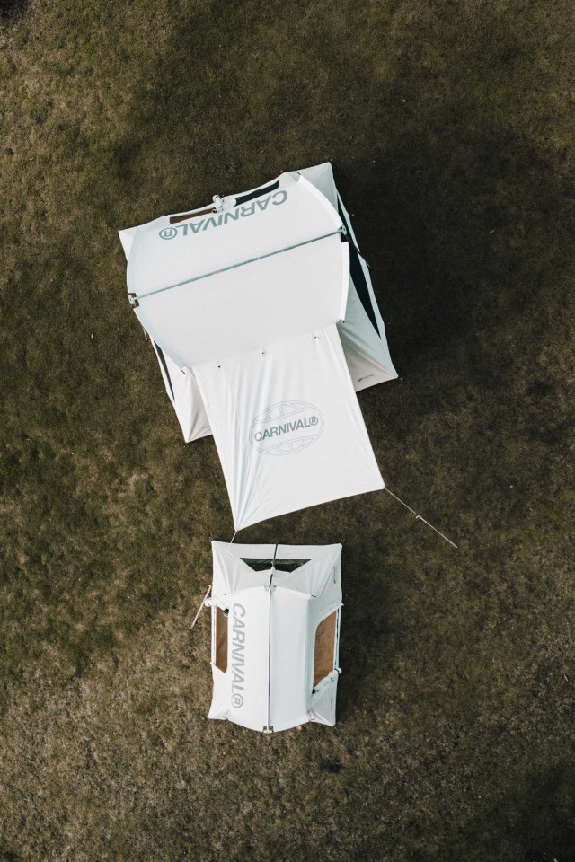 Kodiak Canvas x Carnival 10x10 ft. Flex-Bow VX Canvas Tent Collection 2023 White