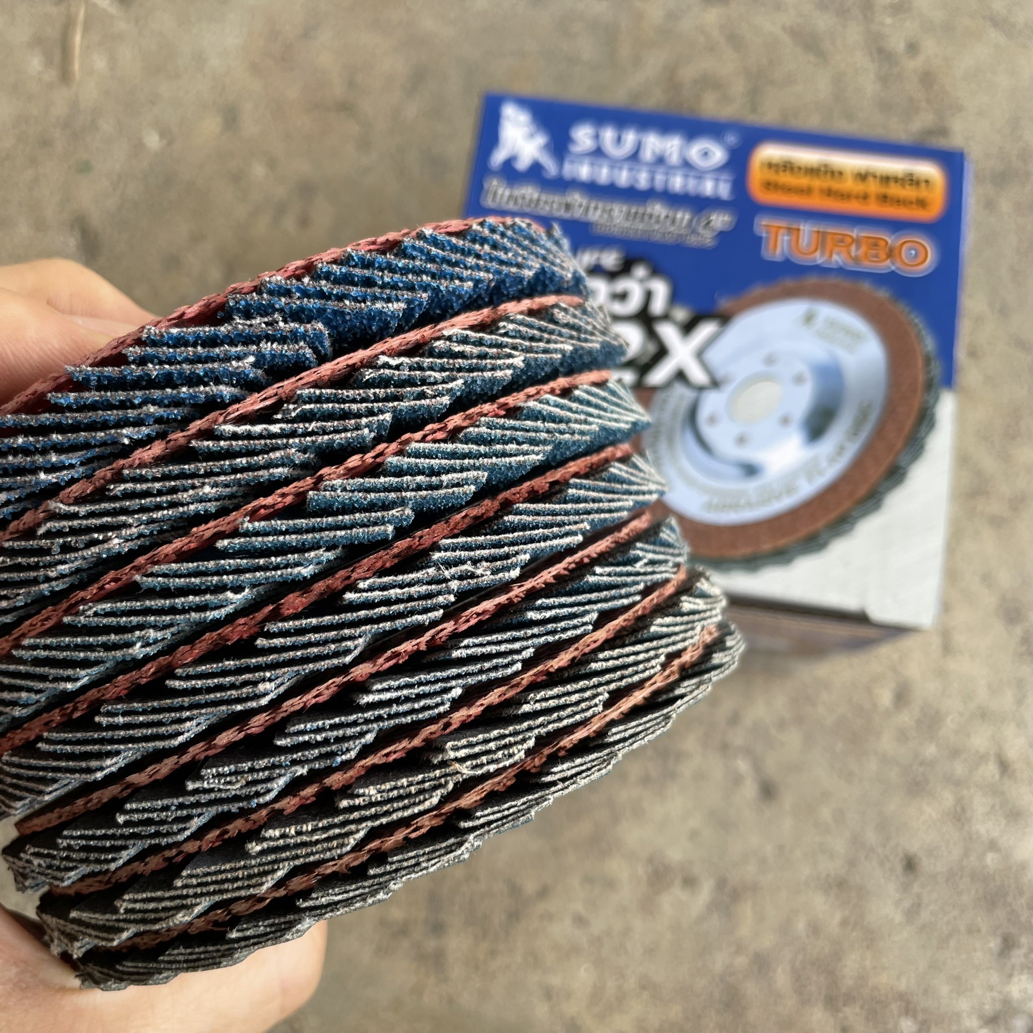 จานทรายซ้อนหลังแข็ง SUMO TURBO 4 นิ้ว