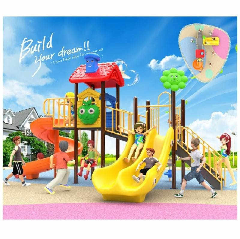 เครื่องเล่นสนามกลางแจ้ง ในร่ม, ชุดหอคอยแห่งความสุขเล่นสไลด์คู่ผองเพื่อน,ครุภัณฑ์สนามเด็กเล่น,งบ.สพฐ,โครงการโรงเรียนประชารัฐ, playground,สไลเดอร์,ของเล่นเสริมพัฒนาการ,เครื่องเล่นสนาม, สนามเด็กเล่น ขนาด 240x420x260 เซนติเมตร
