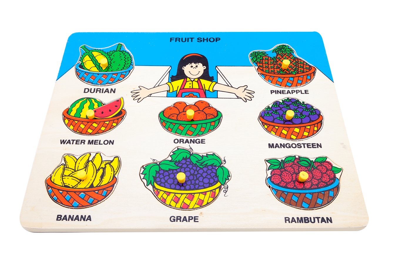 ภาพตัดต่อ Vegetable Shop , ของเล่นไม้, ของเล่นเสริมพัฒนาการ, ของเล่นเด็กอนุบาล, สื่อการสอนเด็กอนุบาล