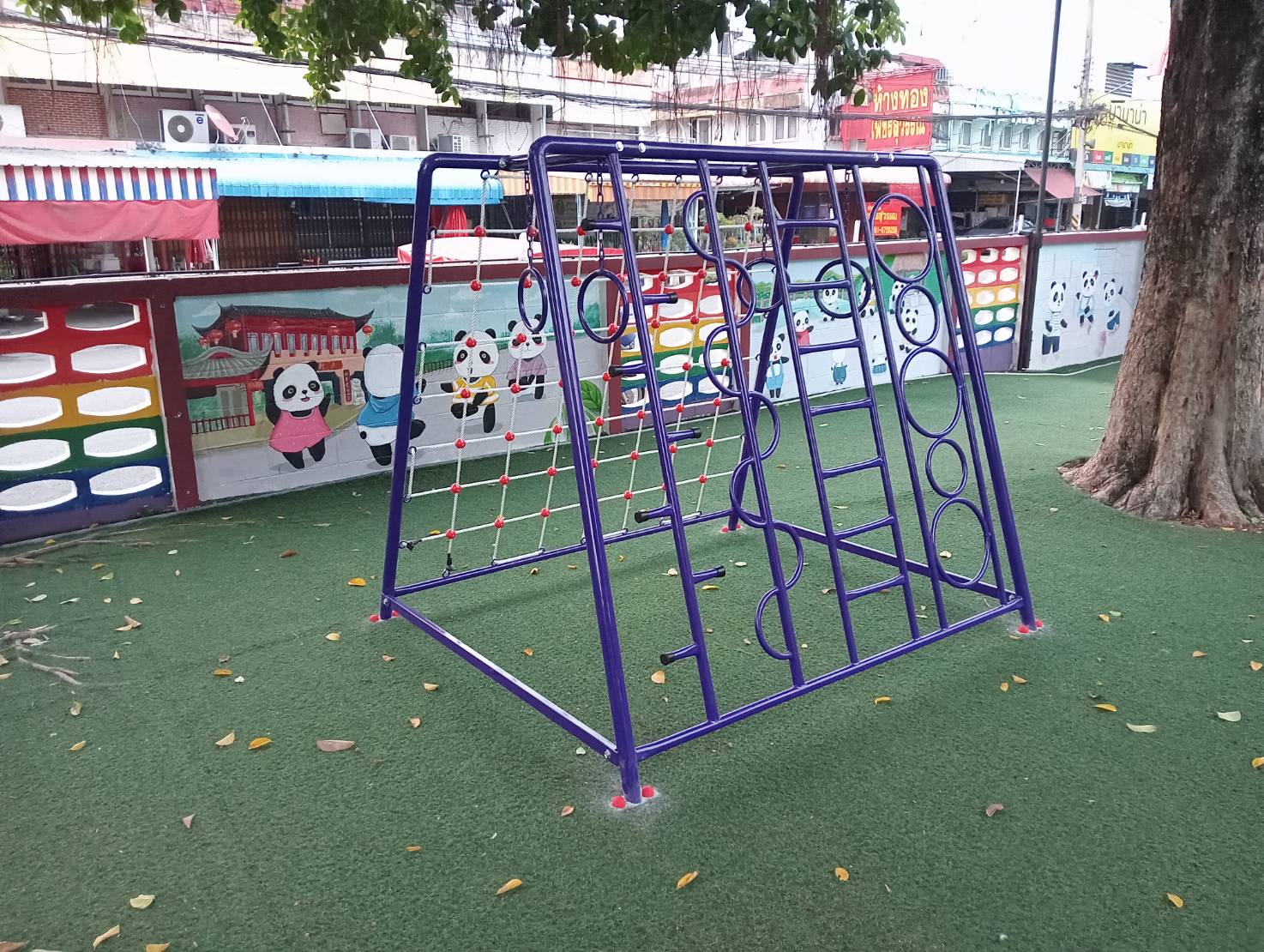 เครื่องเล่นสนามเหล็ก ชุดปืนป่ายรวมมิตร 6 in 1 , เครื่องเล่นสนามกลางแจ้ง,ปีนป่ายรวม,บาร์ไต่,บาร์โหน,เครื่องเล่นเด็ก พร้อมส่ง ราคาโรงงาน ขนาด 160x185x170 ซม.