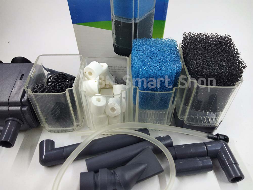 ปั้มน้ำพร้อมกรองภายในตู้ปลา SOBO FH-1904 วัสดุกรอง 4 ชั้น ปรับเปลี่ยนได้ตามชอบ