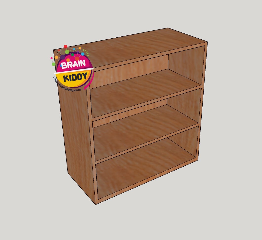 ชั้นวางสื่อ 3 ชั้น ,เฟอร์นิเจอร์เด็กสั่งทำตามสีและขนาดได้ ,ชั้นวางของไม้,ตู้ไม้, ชั้นวางของเด็ก, โรงเรียนอนุบาล, เนอร์สเซอรี่ ขนาด 39 x 83 x 87 ซม.