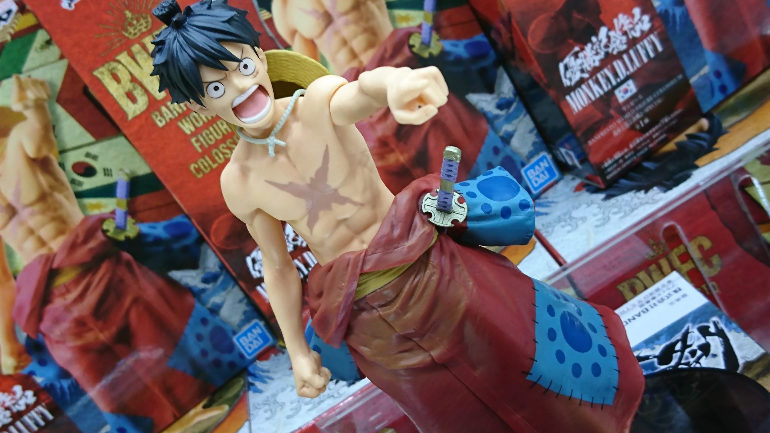 Luffy Wano ของแท้ JP แมวทอง - Banpresto World Figure Colosseum [โมเดลวันพีช]