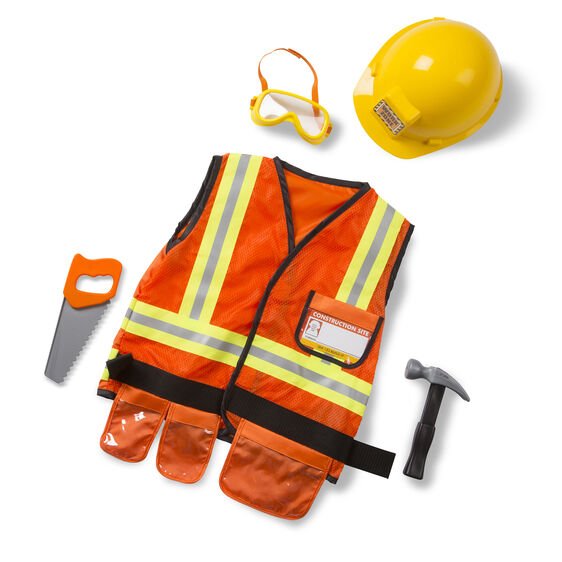 ชุดแฟนซีก่อสร้าง,ชุดคนงาน,ชุดเด็ก,แจ็คเก็ตเซฟตี้,Construction Role Play Costume,ของเล่นบทบาทสมมติ,ของเล่นเสริมพัฒนาการ,สื่อการสอนอนุบาลพร้อมส่ง