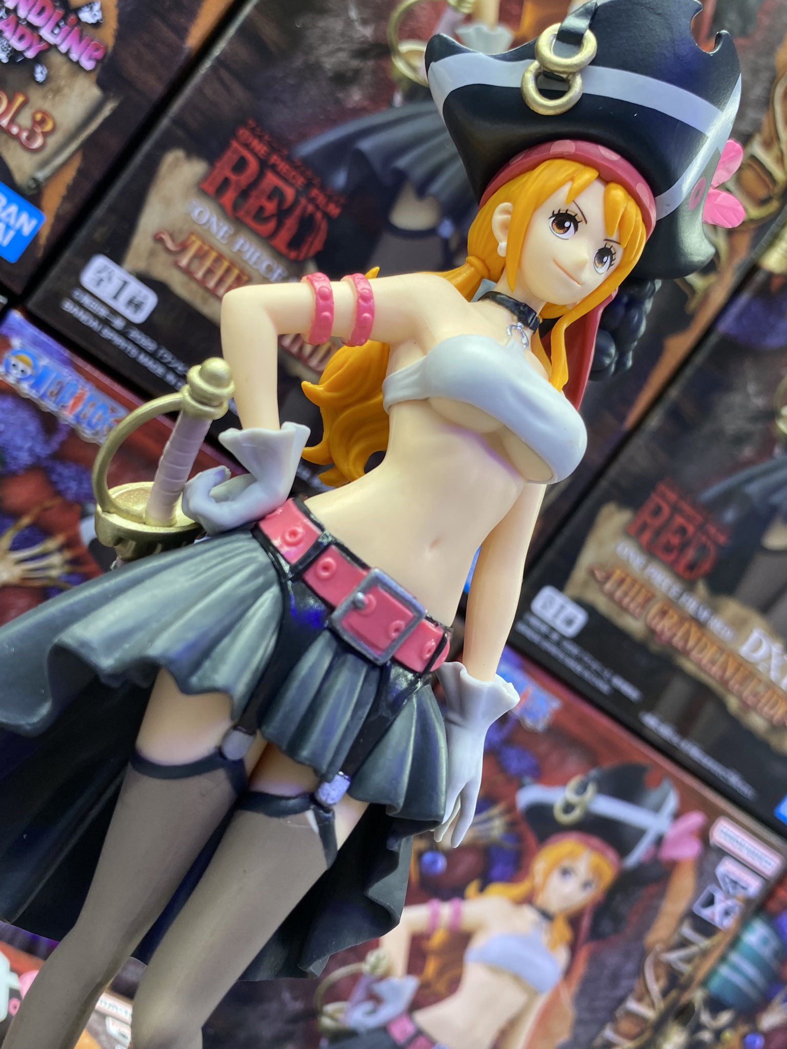 Nami Film Red ของแท้ JP แมวทอง - Grandline Lady Banpresto [โมเดลวันพีช]
