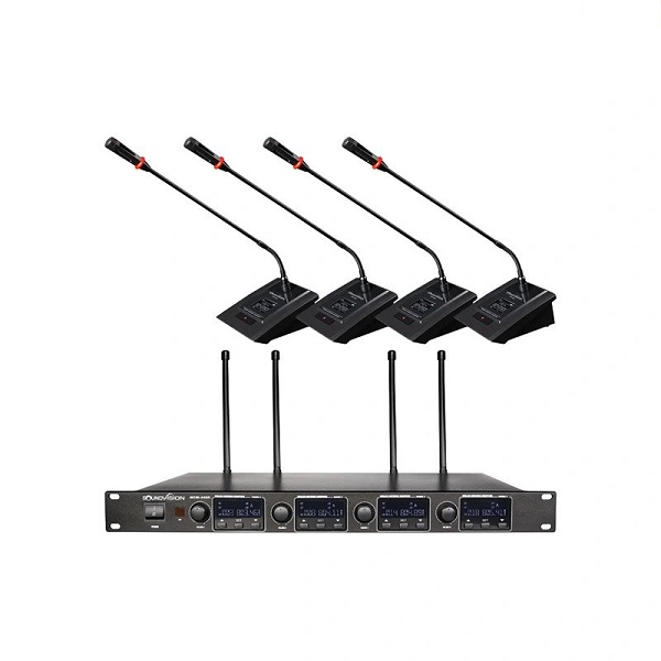 ชุดไมค์ประชุมไร้สายสำหรับ 4 ท่าน SOUNDVISION WCM-440 UHF Wireless Conference System