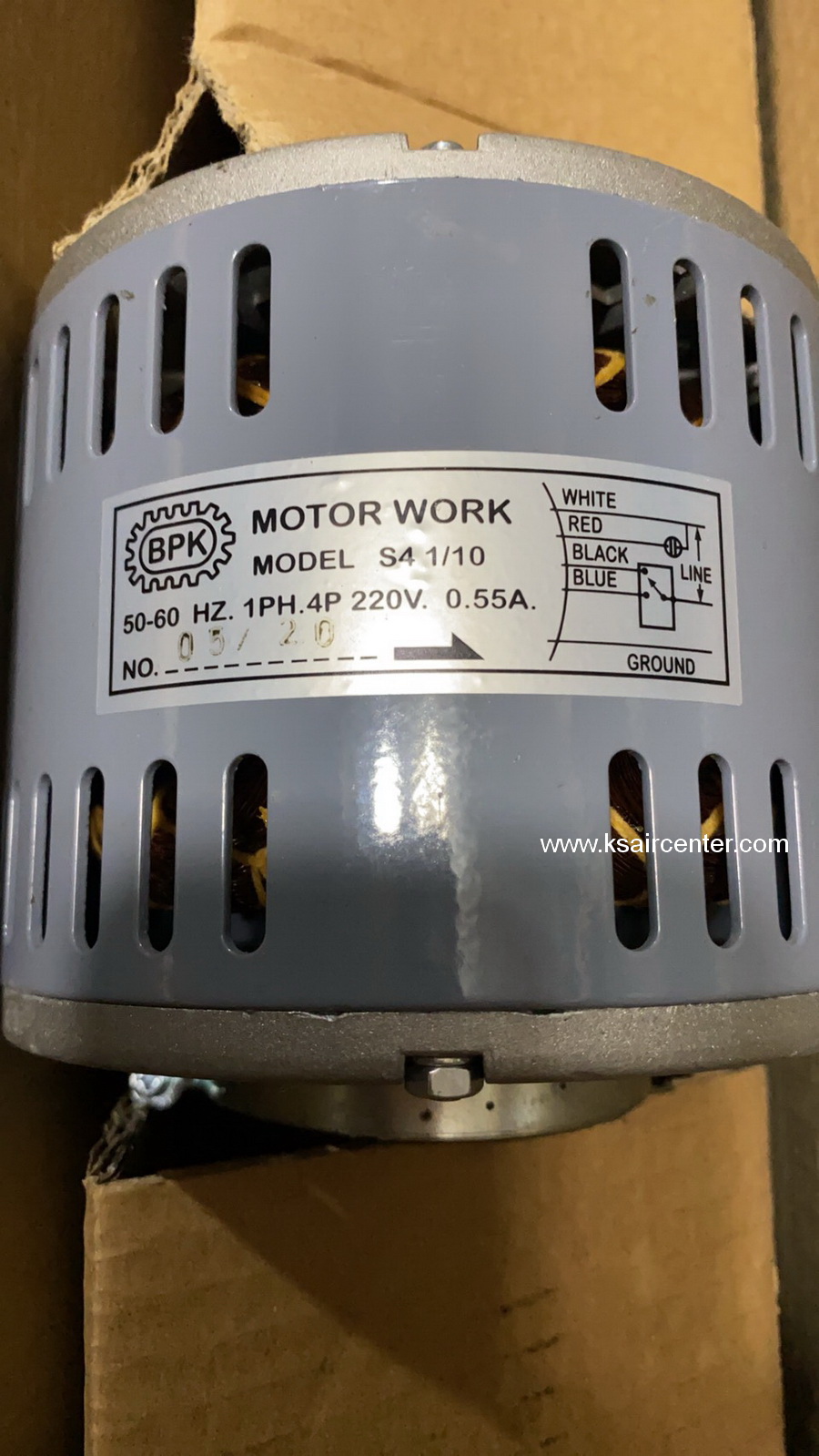 มอเตอร์ แฟนคอยล์ BPK ขนาด 1/10 HP (3 แกน) (รหัสสินค้า 064049)