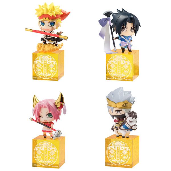 Naruto Team 7 Set ของแท้ JP - Petit Chara Land Megahouse [โมเดลนารูโตะ] (4 ตัว)