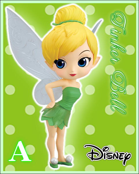Tinker Bell Leaf Drees - Normal Color ของแท้ JP - Q Posket Banpresto [โมเดล Disney]