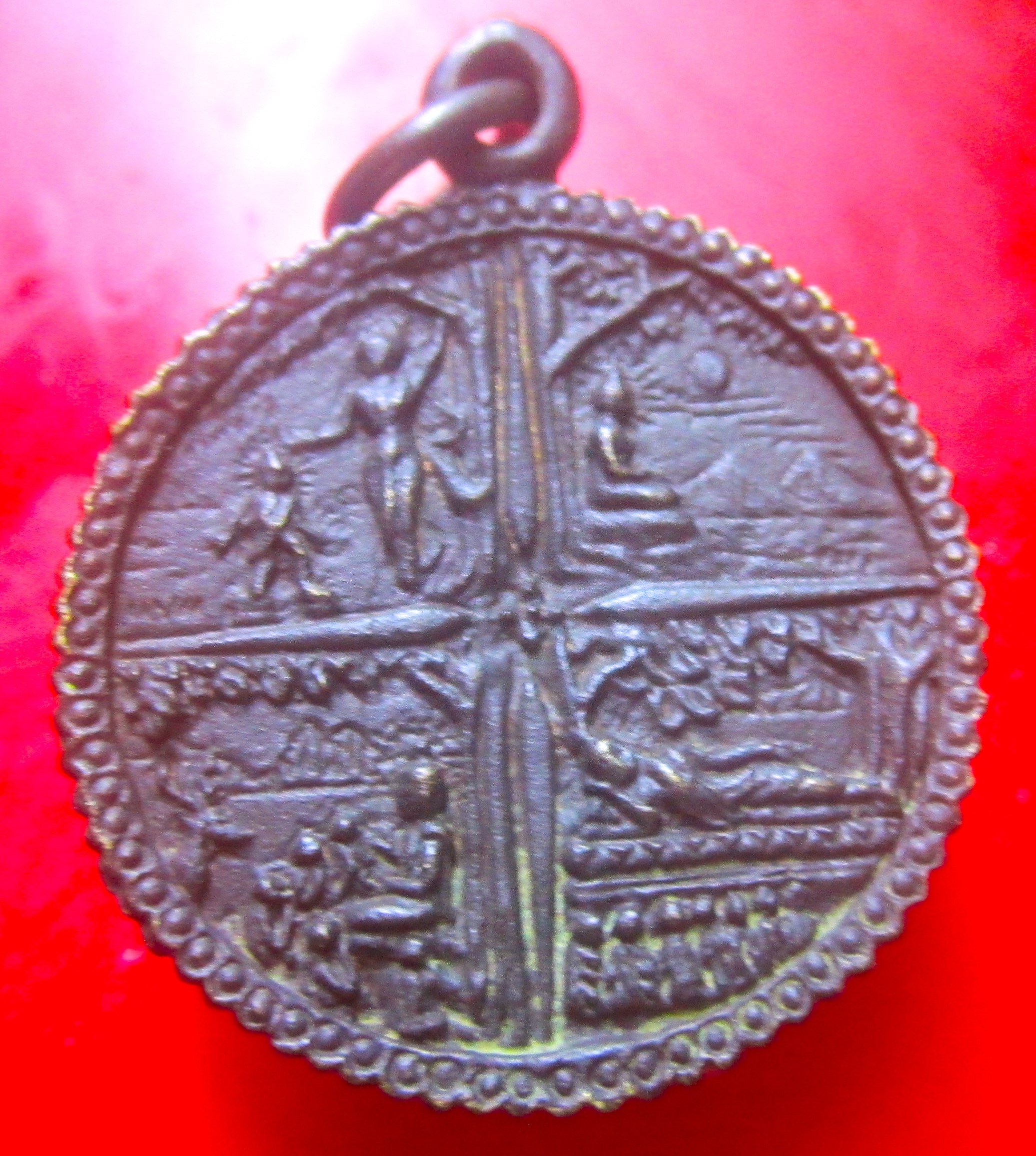 เหรียญหล่อขอบสตางค์ พระพุทธเจ้าตรัสรู้ ไม่ทราบที่