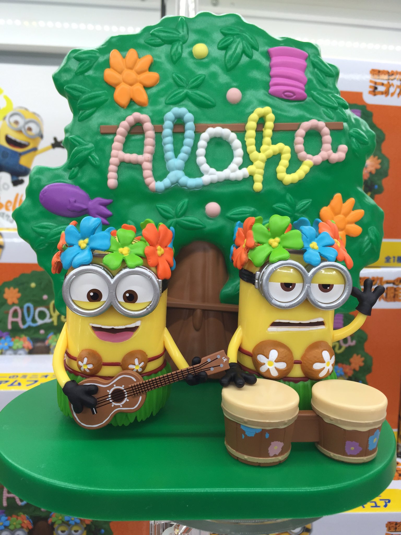 Minion Aloha Set ของแท้ JP - Sega [โมเดลมินเนี่ยน] (2 ตัว)