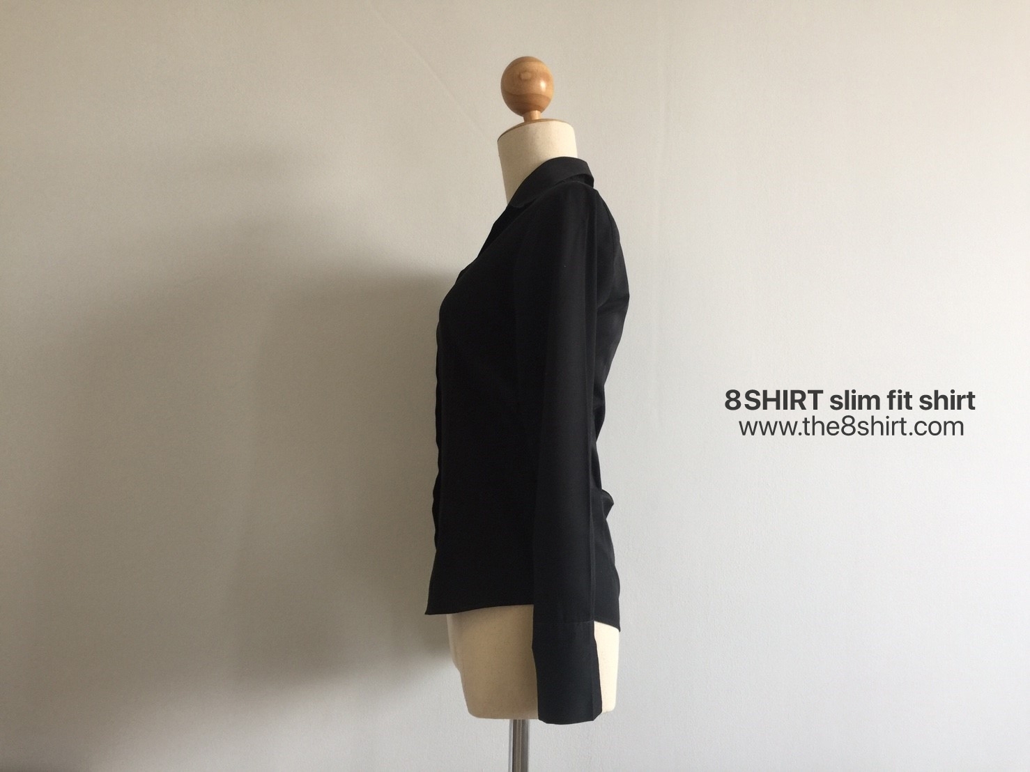 เสื้อเชิ้ตผู้หญิงสีดำ สลิมฟิต เข้ารูป แขนยาว เสื้อเชิ้ตทำงาน เสื้อยูนิฟอร์ม แบรนด์ 8SHIRT slim fit shirt พร้อมส่ง