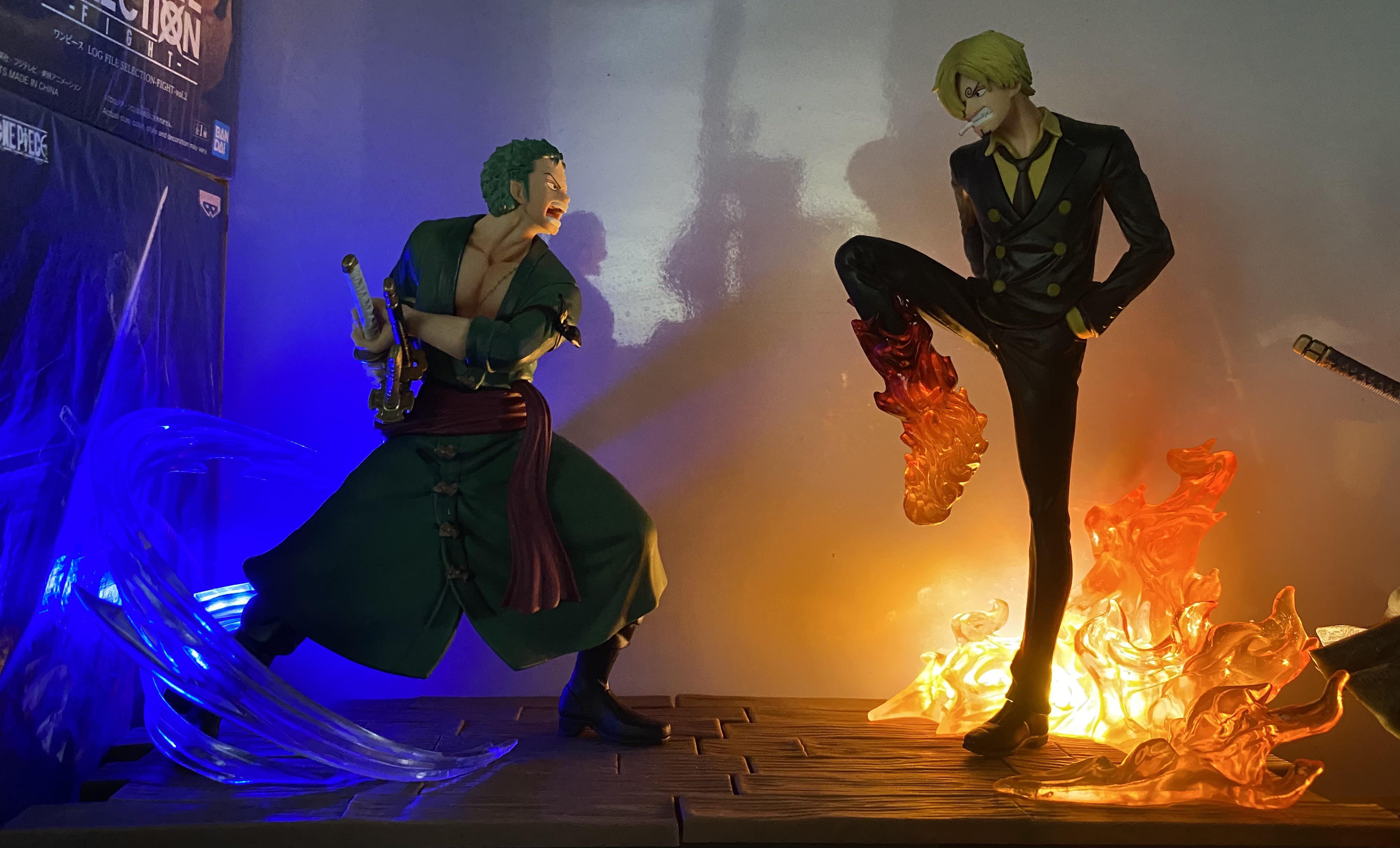 Zoro & Sanji ของแท้ JP แมวทอง - Log File Selection Banpresto [โมเดลวันพีช] (2 ตัว)