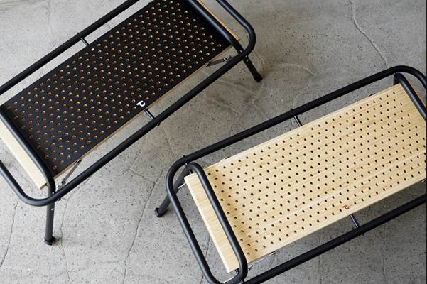 A pair of metal and wood benches

AI-generated content may be incorrect.