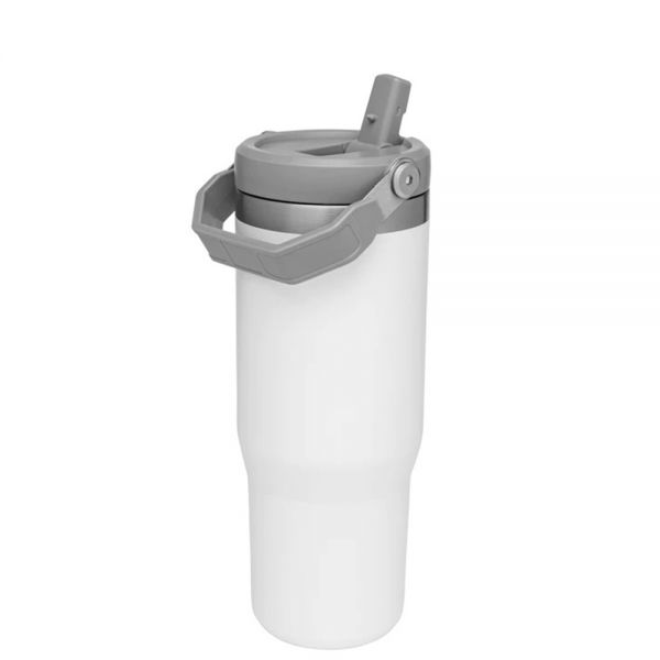 Classic Flip Straw Tumbler 30Oz Polar White