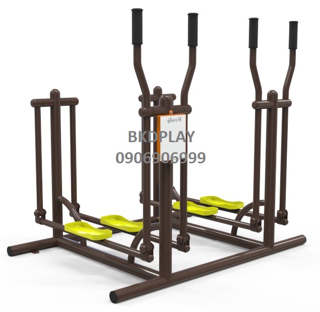 เครื่องบริหารขา-สะโพก-หัวไหล่ (แบบโยก-เดินสลับเท้าคู่) เครื่องออกกำลังกาย, กลางแจ้ง, ลานกีฬา, อเนกประสงค์, สนามกีฬา