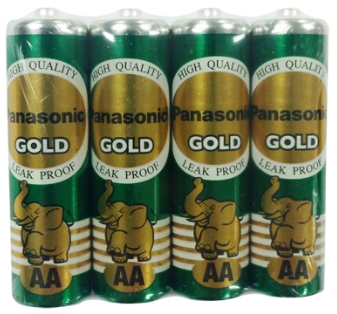 ถ่าน [PANASONIC] AA Gold R6GT/4SL สีเขียว (4ก้อน/แพ็ค)