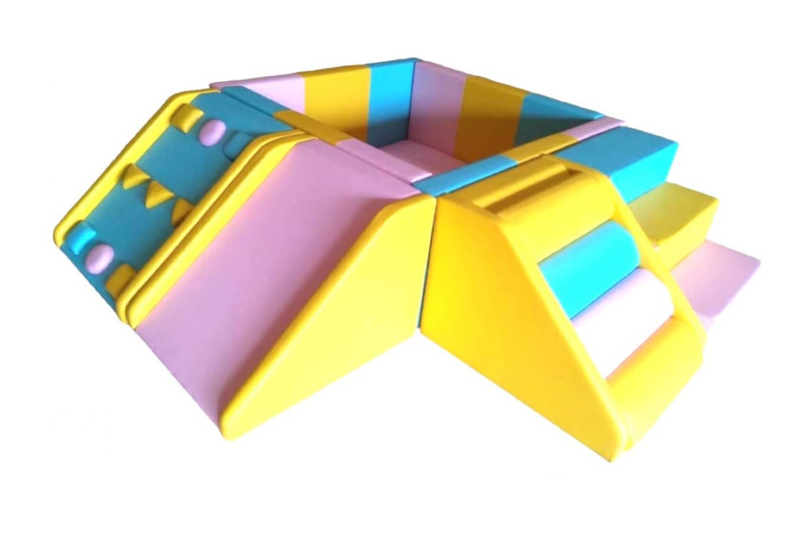 BRN-J-05686 คอกกันพร้อมปีนป่าย 4 ทาง,บ่อบอลเด็ก,เบาะนุ่ม,เครื่่องเล่นในร่ม, หนัง pvc, พร้อมส่ง, ขนาด 150X198ซม.