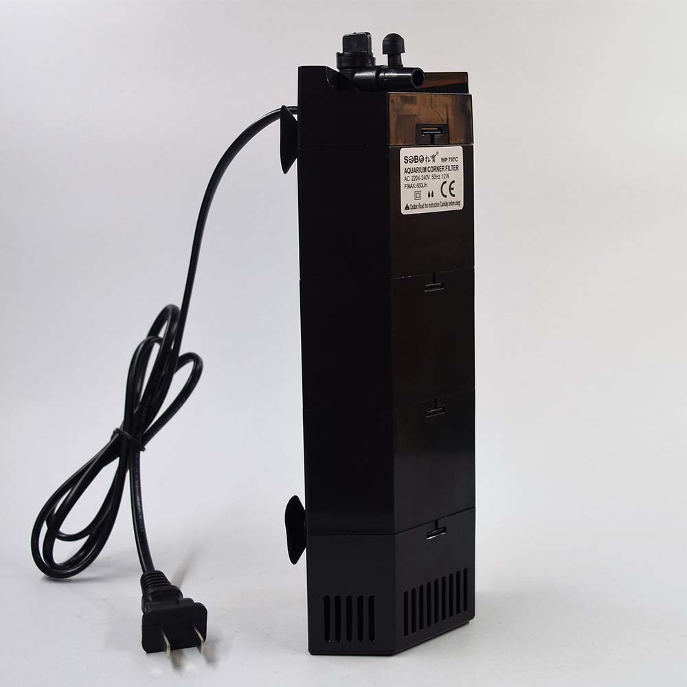 ปั้มน้ำพร้อมกรองติดตั้งเข้ากับมุมตู้ SOBO WP-707C ใช้ได้ทั้งน้ำจืดและน้ำเค็ม