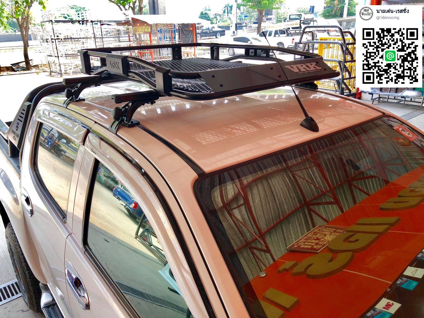 9Den&Sp/แร็คหลังคาอลูมิเนียวสไตลเหล็กVRK1x1.20ม.พร้อมอุปกรณ์1ชุด VS Mitsubishi Triton Duble cab(4Dr.) D/C'19-ON [ชุดนี้บอกเลยว่าจบทั้งดีไซด์วัสดุการติดตั้งและราคากระบะพันธุ์แท้พร้อมลุย]