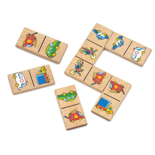 ชุดเกมโดมิโนไม้ยวดยานพาหนะ 28 ชิ้น , ของเล่นไม้, ของเล่นเสริมพัฒนาการ, ของเล่นเด็กอนุบาล, สื่อการสอนเด็กอนุบาล