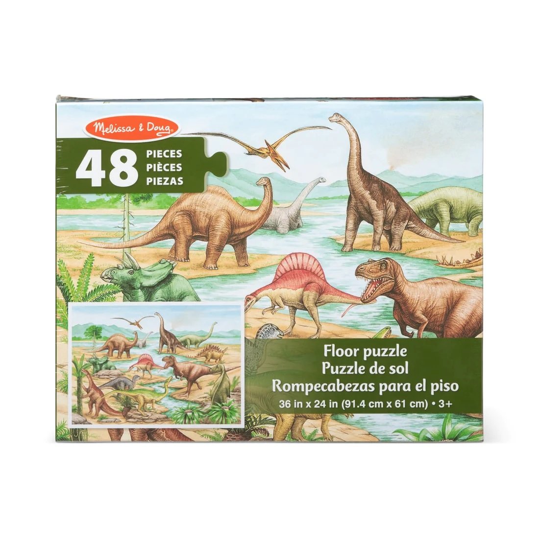 จิ๊กซอว์จัมโบ้ ไดโนเสาร์ Melissa & Doug Dinosaurs Floor Puzzle , ของเล่นเสริมพัฒนาการ, ของเล่น