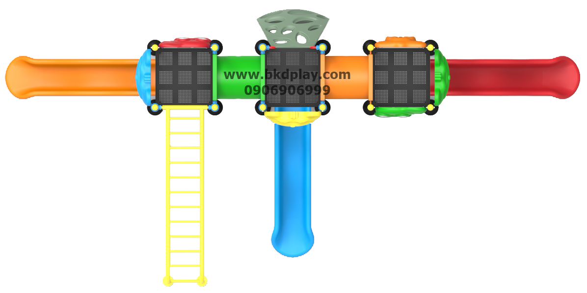 ชุดหอท่อลอด+ สไลด์ 80+ บาร์โหน เครื่องเล่นสนาม กลางแจ้ง เหล็ก, สไลเดอร์,ของเล่น สั่งทำ 10-20 วัน ขนาด380x780x 200 ซม.