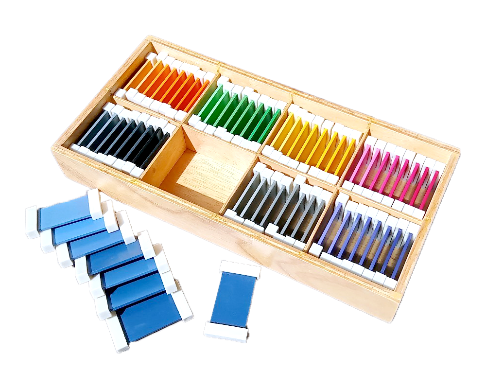 กล่องสี 32 คู่ กล่องแผ่นสี แผ่นไม้หลากสี ของเล่นเด็กฝึกทักษะและพัฒนาการการแยก